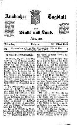 Ansbacher Tagblatt für Stadt und Land Dienstag 28. Mai 1844