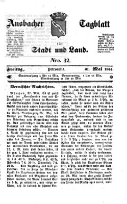 Ansbacher Tagblatt für Stadt und Land Freitag 31. Mai 1844