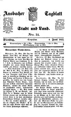 Ansbacher Tagblatt für Stadt und Land Dienstag 4. Juni 1844