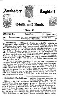 Ansbacher Tagblatt für Stadt und Land Mittwoch 19. Juni 1844