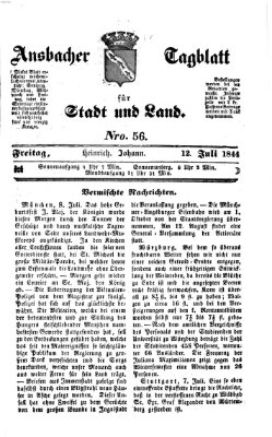 Ansbacher Tagblatt für Stadt und Land Freitag 12. Juli 1844