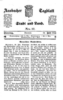 Ansbacher Tagblatt für Stadt und Land Sonntag 14. Juli 1844