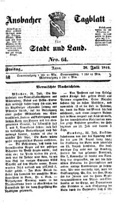 Ansbacher Tagblatt für Stadt und Land Freitag 26. Juli 1844