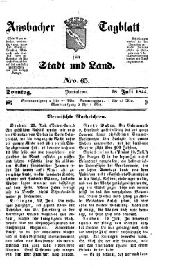 Ansbacher Tagblatt für Stadt und Land Sonntag 28. Juli 1844