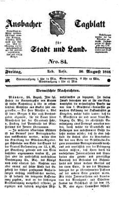 Ansbacher Tagblatt für Stadt und Land Freitag 30. August 1844