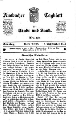 Ansbacher Tagblatt für Stadt und Land Sonntag 8. September 1844