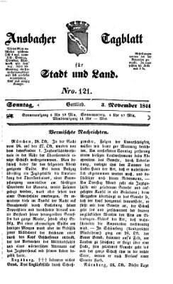 Ansbacher Tagblatt für Stadt und Land Sonntag 3. November 1844