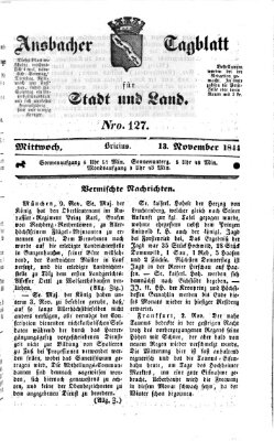 Ansbacher Tagblatt für Stadt und Land Mittwoch 13. November 1844