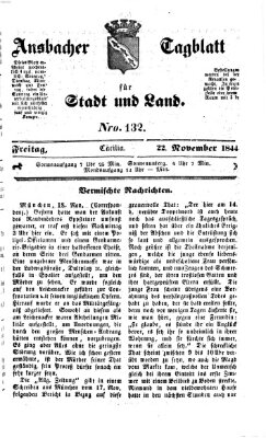 Ansbacher Tagblatt für Stadt und Land Freitag 22. November 1844