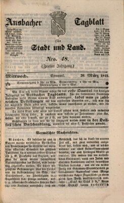 Ansbacher Tagblatt für Stadt und Land Mittwoch 26. März 1845