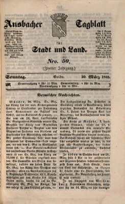 Ansbacher Tagblatt für Stadt und Land Sonntag 30. März 1845