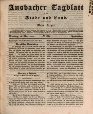 Ansbacher Tagblatt für Stadt und Land Montag 19. Mai 1845