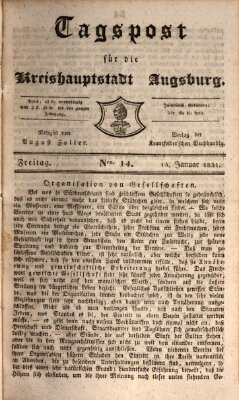 Tagblatt für die Kreishauptstadt Augsburg (Augsburger Tagblatt) Freitag 14. Januar 1831