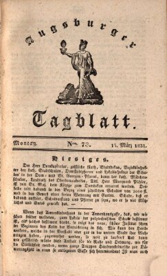 Augsburger Tagblatt Montag 14. März 1831