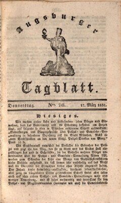 Augsburger Tagblatt Donnerstag 17. März 1831