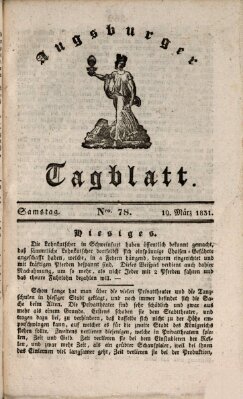 Augsburger Tagblatt Samstag 19. März 1831