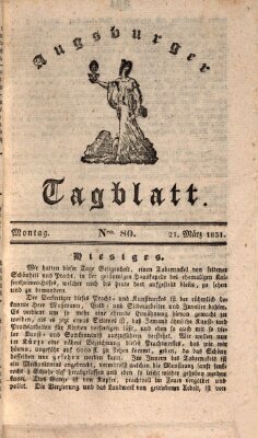 Augsburger Tagblatt Montag 21. März 1831