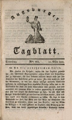 Augsburger Tagblatt Dienstag 22. März 1831