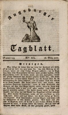 Augsburger Tagblatt Samstag 26. März 1831