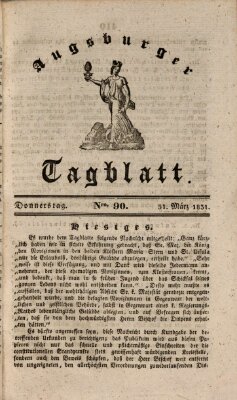 Augsburger Tagblatt Donnerstag 31. März 1831