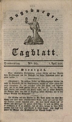 Augsburger Tagblatt Donnerstag 7. April 1831