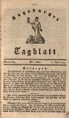 Augsburger Tagblatt Sonntag 17. April 1831