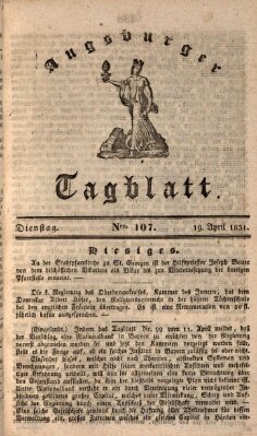 Augsburger Tagblatt Dienstag 19. April 1831