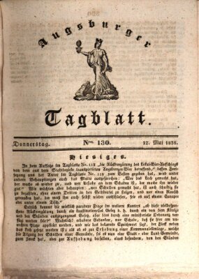 Augsburger Tagblatt Donnerstag 12. Mai 1831