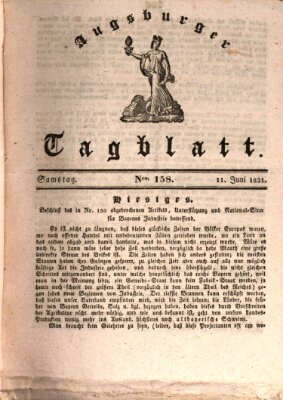 Augsburger Tagblatt Samstag 11. Juni 1831