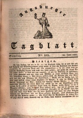 Augsburger Tagblatt Samstag 18. Juni 1831