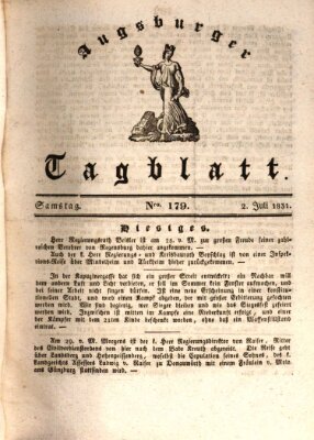 Augsburger Tagblatt Samstag 2. Juli 1831
