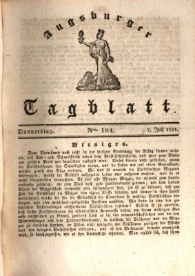 Augsburger Tagblatt Donnerstag 7. Juli 1831