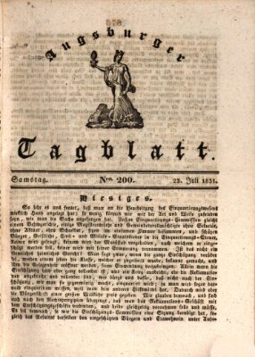 Augsburger Tagblatt Samstag 23. Juli 1831