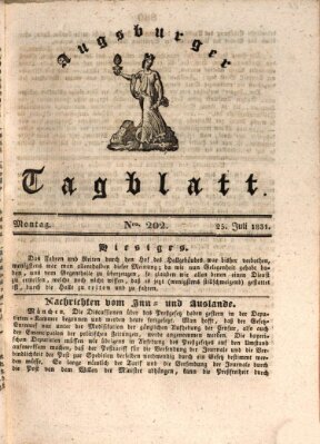Augsburger Tagblatt Montag 25. Juli 1831