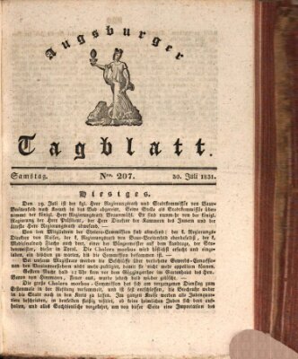 Augsburger Tagblatt Samstag 30. Juli 1831