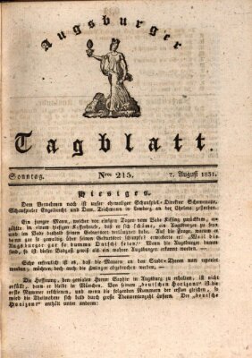 Augsburger Tagblatt Sonntag 7. August 1831