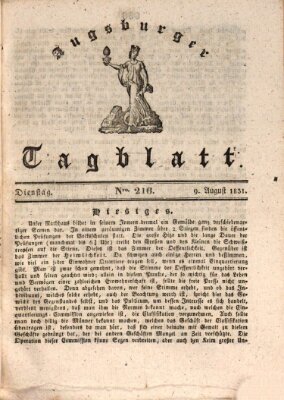 Augsburger Tagblatt Dienstag 9. August 1831