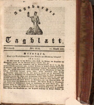 Augsburger Tagblatt Mittwoch 17. August 1831