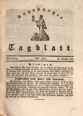 Augsburger Tagblatt Sonntag 28. August 1831