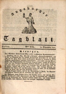 Augsburger Tagblatt Freitag 2. September 1831