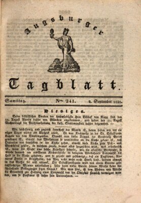 Augsburger Tagblatt Samstag 3. September 1831