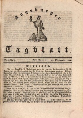 Augsburger Tagblatt Samstag 10. September 1831