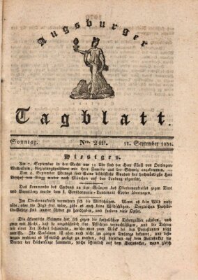 Augsburger Tagblatt Sonntag 11. September 1831