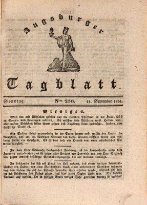 Augsburger Tagblatt Sonntag 18. September 1831