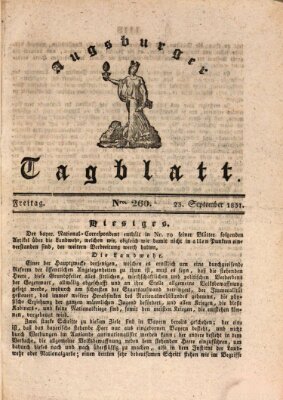 Augsburger Tagblatt Freitag 23. September 1831