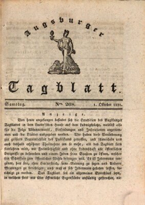 Augsburger Tagblatt Samstag 1. Oktober 1831