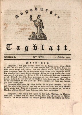 Augsburger Tagblatt Mittwoch 12. Oktober 1831