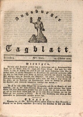 Augsburger Tagblatt Dienstag 18. Oktober 1831