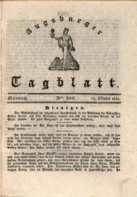 Augsburger Tagblatt Mittwoch 19. Oktober 1831