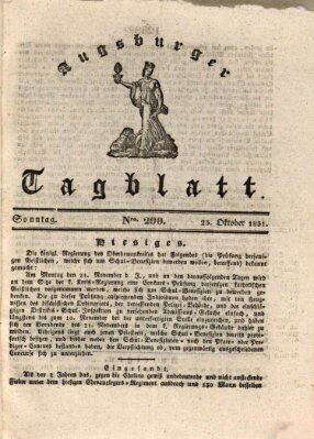 Augsburger Tagblatt Sonntag 23. Oktober 1831